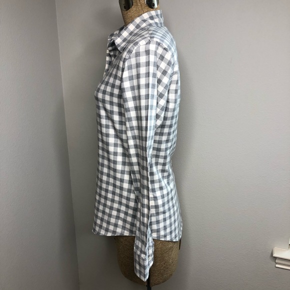 Banana Republic Soft Wash Shirt Gray and White XS - Picture 2 of 8